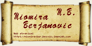 Miomira Berjanović vizit kartica